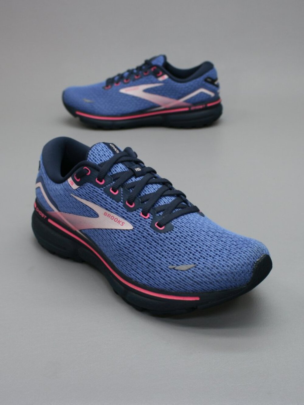 Brooks Ladies 11 Ghost 15 Blue Peacoat Pink Running Shoes Sneakers - 1203801B469